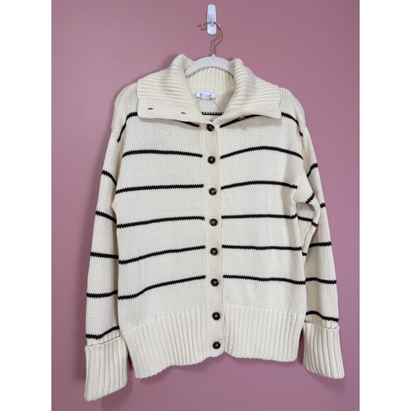 ALIGNE Sawyer Striped Button Up Cardigan Size Small - Picture 3 of 8